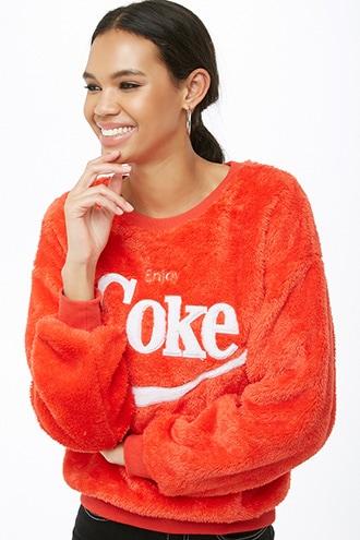 Forever21 Plush Enjoy Coke Pullover