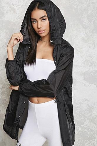 Forever21 Sheer Hooded Windbreaker