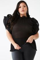 Forever21 Plus Size Accordion Tiered-sleeve Top