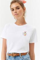 Forever21 Noodle Embroidered Tee