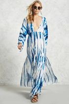 Forever21 Plunging Tie-dye Maxi Dress