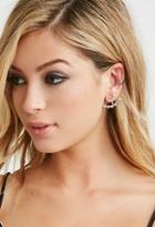 Forever21 Rhinestone Ear Jacket Set (silver/clear)