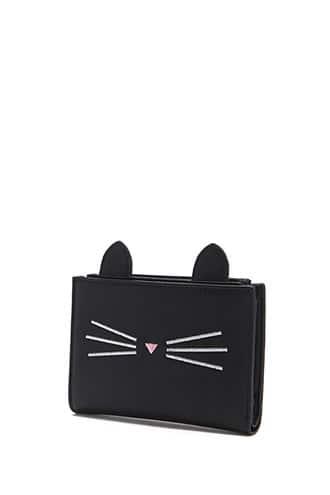 Forever21 Faux Leather Cat Face Wallet