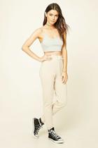 Forever21 Women's  Nude Fleece-lined Sweatpants