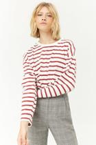 Forever21 Striped Crew Long Sleeve Top