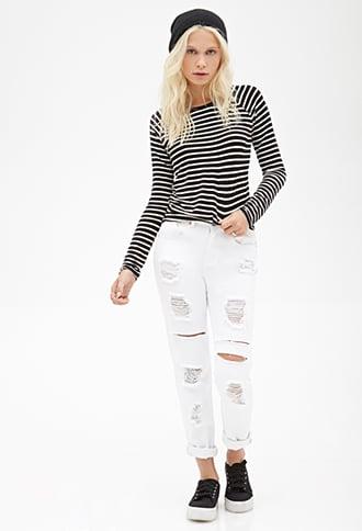 Forever21 Slouchy Striped Top