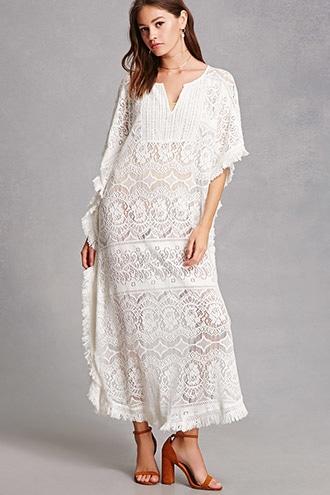 Forever21 Crochet Maxi Shift Dress