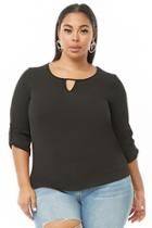 Forever21 Plus Size Crepe Lattice Top