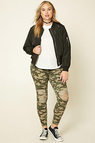 Forever21 Plus Women's  Plus Size Camo Pants