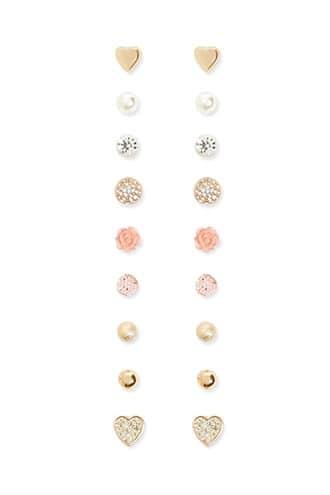 Forever21 Floral & Geo Stud Set