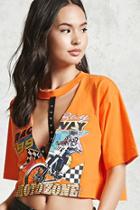 Forever21 Motorcycle Racing Graphic Top