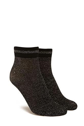 Forever21 Metallic Crew Socks