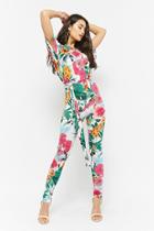 Forever21 Tropical Print Jumpsuit