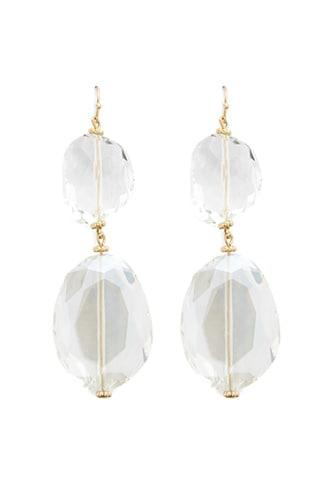 Forever21 Translucent Beaded Drop Earrings
