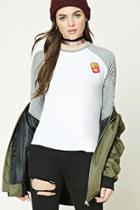 Forever21 Women's  French Fries Baseball Tee