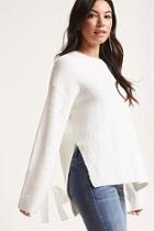 Forever21 Ribbon Tie High-low Sweater