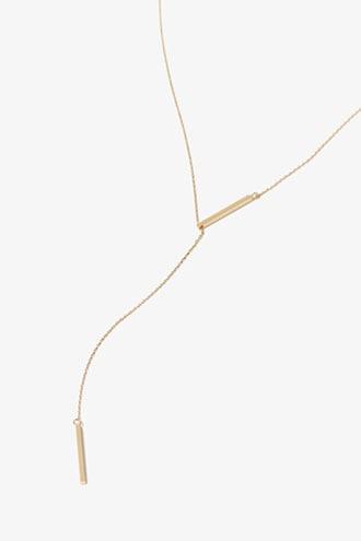 Forever21 Bar Pendant Lariat Chain Necklace