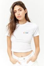 Forever21 Lucky Graphic Cropped Tee