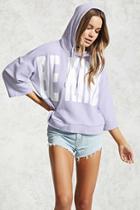 Forever21 Boxy Be Kind Hooded Pullover