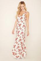 Forever21 Women's  Abstract Floral Maxi Dress
