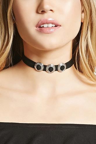 Forever21 Strappy Medallion Choker