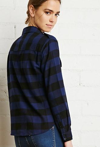 Forever21 Women's Buffalo Plaid Flannel Shirt