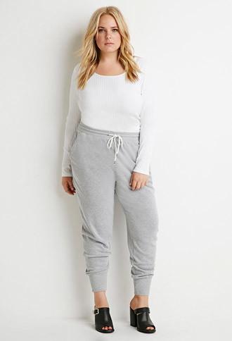 Forever21 Plus Love-embroidered Sweatpants