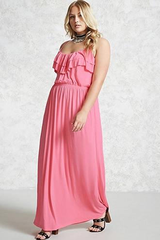 Forever21 Plus Size Ruffled Maxi Dress