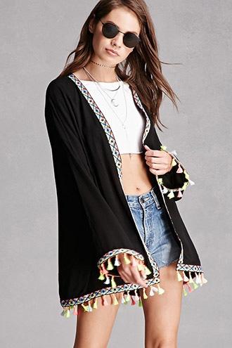 Forever21 Velzera Embroidered Cardigan
