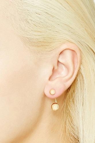 Forever21 High-shine Ball Ear Jackets