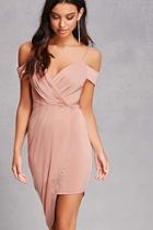 Forever21 Open-shoulder Satin Dress