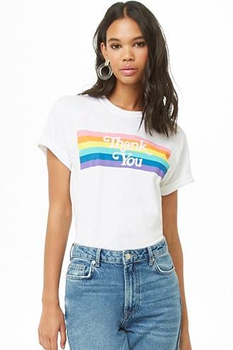 Forever21 The Style Club Thank You Graphic Tee