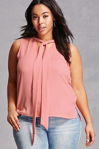 Forever21 Plus Size Pussycat Bow Top