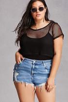 Forever21 Plus Size Mesh Overlay Top