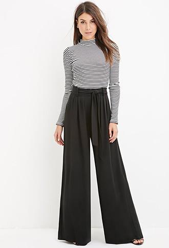 Love21 Belted Wide-leg Trousers