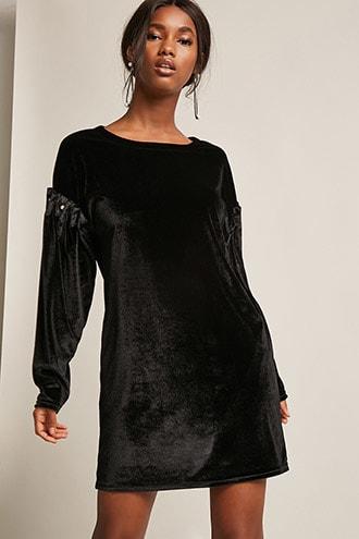 Forever21 Faux Pearl Velvet Dress