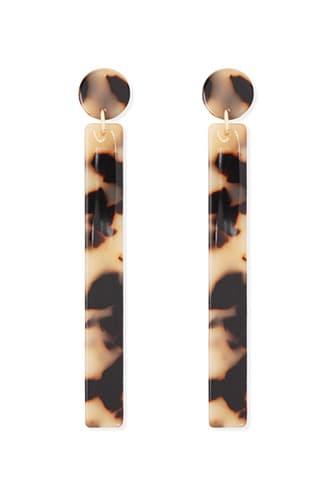 Forever21 Tortoiseshell Bar Drop Earrings