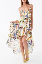 Forever21 Floral Tie-front High-low Dress