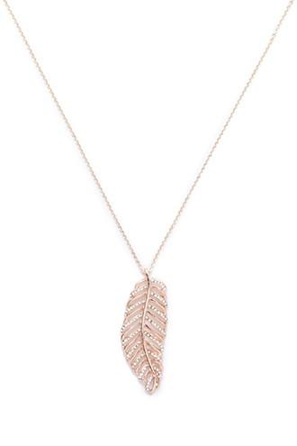Forever21 Filigree Leaf Pendant Necklace