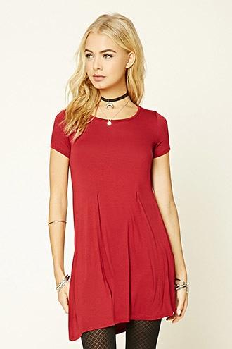Forever21 Women's  Pleated T-shirt Dress