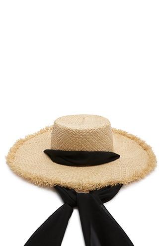 Forever21 Chiffon Band Straw Hat