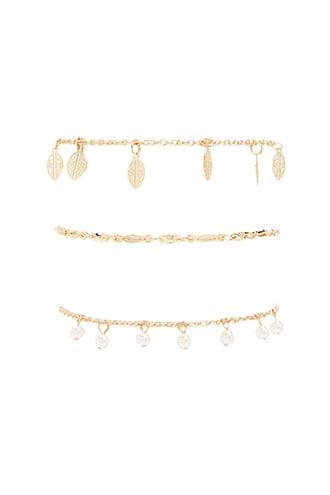 Forever21 Faux Pearl & Filigree Bracelet Set