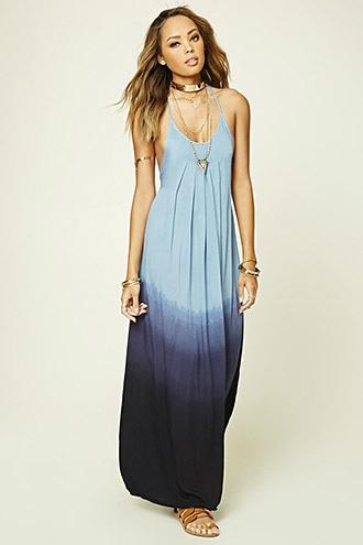 Forever21 Women's  Boho Me Geo Strap Maxi Dress