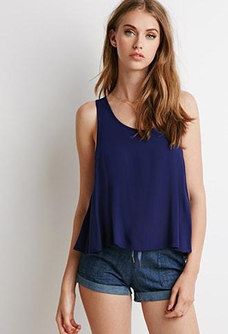 Forever21 Scoop Neck Trapeze Top