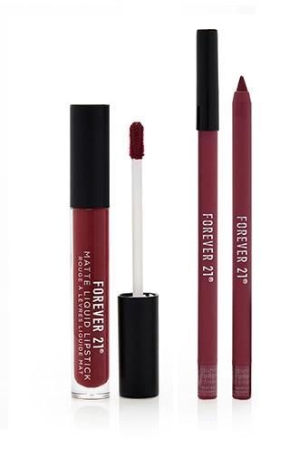 Forever21 Liquid Lipstick And Liner Set