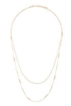 Forever21 Gold Layered Longline Beaded Necklace