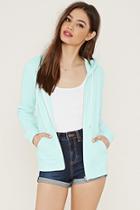 Forever21 Plus Women's  Mint Classic Zip-up Hoodie