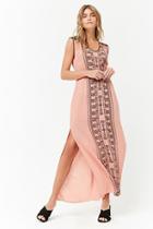 Forever21 Floral-panel Maxi Dress