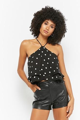 Forever21 Halter Polka Dot Top