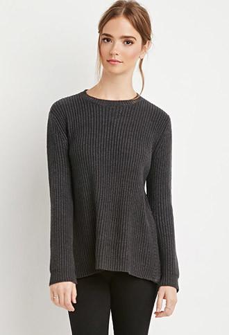 Forever21 Chunky Knit Zippered Sweater